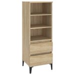 Vidaxl buffet haut ch�ne sonoma 40x36x110 cm bois d'ing�nierie