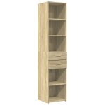 Vidaxl buffet haut ch�ne sonoma 40x42, 5x185 cm bois d'ing�nierie
