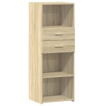 Vidaxl buffet haut ch�ne sonoma 45x42, 5x124 cm bois d'ing�nierie