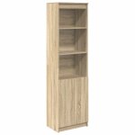 Vidaxl buffet haut ch�ne sonoma 50x35x180 cm bois d'ing�nierie