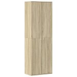 Vidaxl buffet haut ch�ne sonoma 60x35x180 cm bois d'ing�nierie