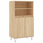 Vidaxl buffet haut ch�ne sonoma 60x36x110 cm bois d'ing�nierie
