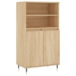 Vidaxl buffet haut ch�ne sonoma 60x36x110 cm bois d'ing�nierie
