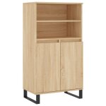 Vidaxl buffet haut ch�ne sonoma 60x36x110 cm bois d'ing�nierie