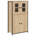 Vidaxl buffet haut chne sonoma 62x32x106, 5 cm bois d'ingnierie