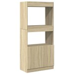 Vidaxl buffet haut ch�ne sonoma 63x33x140 cm bois d'ing�nierie