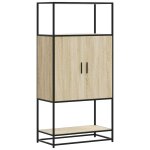 Vidaxl buffet haut chêne sonoma 68x35x139 cm bois d'ingénierie métal Vidaxl buffet haut chêne sonoma 68x35x139 cm bois d'ingénierie métal