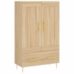 Vidaxl buffet haut ch�ne sonoma 69, 5x31x115 cm bois d'ing�nierie