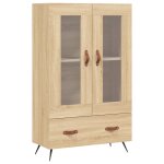 Vidaxl buffet haut chne sonoma 69, 5x31x115 cm bois d'ingnierie
