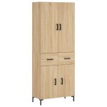 Vidaxl buffet haut chêne sonoma 69, 5x34x180 cm bois d'ingénierie Vidaxl buffet haut chêne sonoma 69, 5x34x180 cm bois d'ingénierie