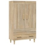 Vidaxl buffet haut ch�ne sonoma 70x31x115 cm bois d'ing�nierie
