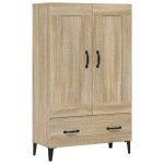 Vidaxl buffet haut ch�ne sonoma 70x31x115 cm bois d'ing�nierie