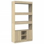 Vidaxl buffet haut chne sonoma 92x33x180 cm bois d'ingnierie