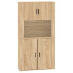 Vidaxl buffet haut ch�ne sonoma bois d'ing�nierie