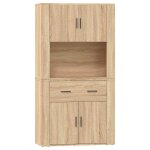 Vidaxl buffet haut ch�ne sonoma bois d'ing�nierie