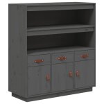 Vidaxl buffet haut gris 100x40x108, 5 cm bois massif de pin