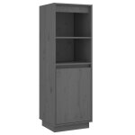 Vidaxl buffet haut gris 37x34x110 cm bois massif de pin