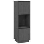 Vidaxl buffet haut gris 38x35x117 cm bois massif de pin Vidaxl buffet haut gris 38x35x117 cm bois massif de pin