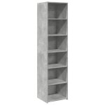 Vidaxl buffet haut gris b�ton 45x41x185 cm bois d'ing�nierie