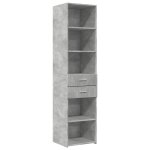 Vidaxl buffet haut gris b�ton 45x42, 5x185 cm bois d'ing�nierie