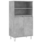 Vidaxl buffet haut gris b�ton 60x36x110 cm bois d'ing�nierie