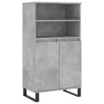 Vidaxl buffet haut gris bton 60x36x110 cm bois d'ingnierie
