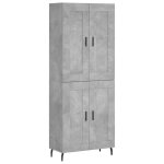 Vidaxl buffet haut gris béton 69, 5x34x180 cm bois d'ingénierie Vidaxl buffet haut gris béton 69, 5x34x180 cm bois d'ingénierie