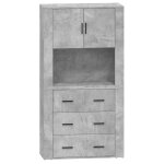 Vidaxl buffet haut gris béton bois d'ingénierie Vidaxl buffet haut gris béton bois d'ingénierie