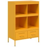 Vidaxl buffet haut jaune moutarde 68x39x101, 5 cm acier