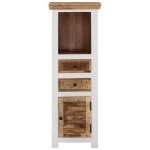 Vidaxl buffet haut marron / blanc 40x30x110cm bois de manguier / d'acacia
