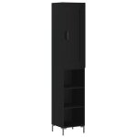 Vidaxl buffet haut noir 34, 5x34x180 cm bois d'ingénierie Vidaxl buffet haut noir 34, 5x34x180 cm bois d'ingénierie