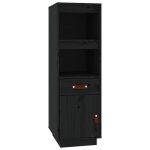 Vidaxl buffet haut noir 34x40x108, 5 cm bois massif de pin
