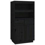 Vidaxl buffet haut noir 60x40x116, 5 cm bois massif de pin Vidaxl buffet haut noir 60x40x116, 5 cm bois massif de pin