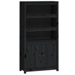 Vidaxl buffet haut noir 80x35x154 cm bois massif de pin Vidaxl buffet haut noir 80x35x154 cm bois massif de pin