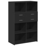 Vidaxl buffet haut noir 80x42, 5x124 cm bois d'ing�nierie