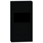 Vidaxl buffet haut noir bois d'ingénierie Vidaxl buffet haut noir bois d'ingénierie