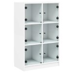 Vidaxl buffet haut avec portes blanc 68x37x109 cm bois d'ingnierie