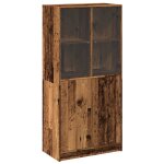 Vidaxl buffet haut avec portes vieux bois 68x37x142 cm bois ing�nierie