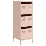 Vidaxl buffet haut rose 39x35x103, 5 cm acier