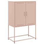 Vidaxl buffet haut rose 68, 5x38, 5x107 cm acier