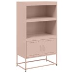 Vidaxl buffet haut rose 68, 5x38, 5x123, 5 cm acier