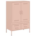 Vidaxl buffet haut rose 68x39x101, 5 cm acier