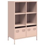 Vidaxl buffet haut rose 68x39x103, 5 cm acier