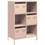 Vidaxl buffet haut rose 68x39x103, 5 cm acier