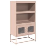 Vidaxl buffet haut rose 68x39x123 cm acier