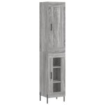 Vidaxl buffet haut sonoma gris 34, 5x34x180 cm bois d'ing�nierie