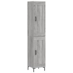 Vidaxl buffet haut sonoma gris 34, 5x34x180 cm bois d'ing�nierie