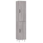 Vidaxl buffet haut sonoma gris 34, 5x34x180 cm bois d'ing�nierie