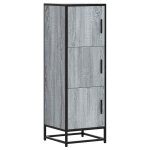 Vidaxl buffet haut sonoma gris 35, 5x35x106, 5 cm bois ing�nierie m�tal