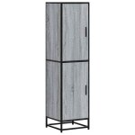 Vidaxl buffet haut sonoma gris 35, 5x35x139 cm bois d'ing�nierie m�tal
